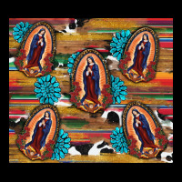 Serape Gemstone Glitter Cowhide Lady Of Guadalupe Premium Sweatshirt | Teevron