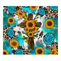 sunflower cross cowhide gemstones | Teevron
