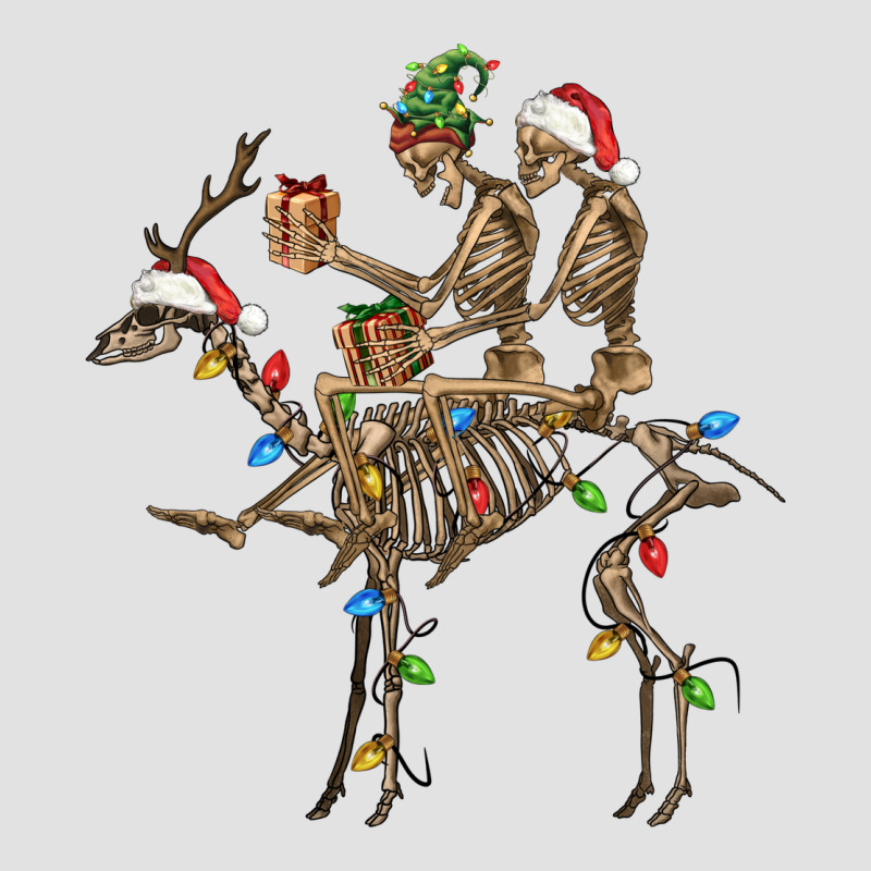 Christmas Deer And Skeletons Premium Hoodie by FaDigitalArtStudio | Teevron