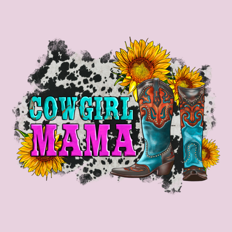 Cowgirl Mama With Boots And Sunflowers And Cowhide Ladies Tee by Artiststas | Teevron