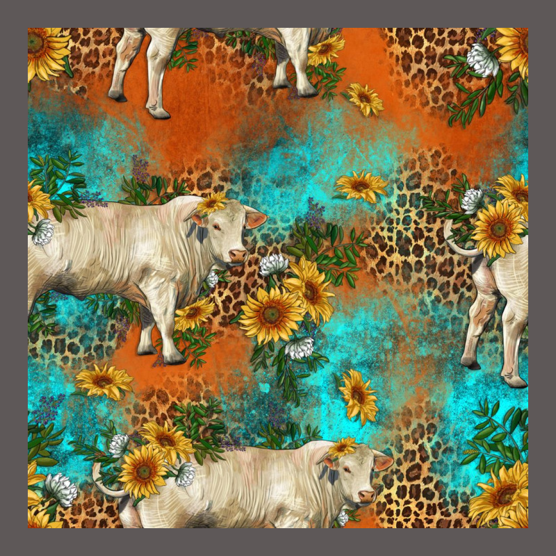 Western Charolais Cow Seamless Pattern Premium Hoodie by HRA Design Shop | Teevron