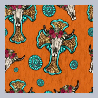 Western Cross And Bull Skull Seamless Pattern Premium Hoodie | Teevron