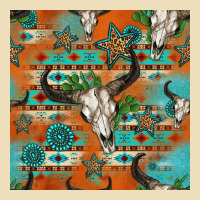 Western Bull Skull Seamless Pattern Premium Hoodie | Teevron
