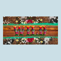 Western Wild And Floral Leopard  Cowhide Licanse Plate Ladies Tee | Teevron