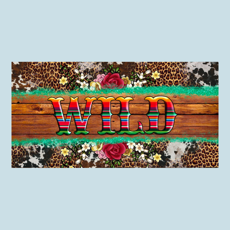 Western Wild And Floral Leopard  Cowhide Licanse Plate Ladies Tee by Artiststas | Teevron