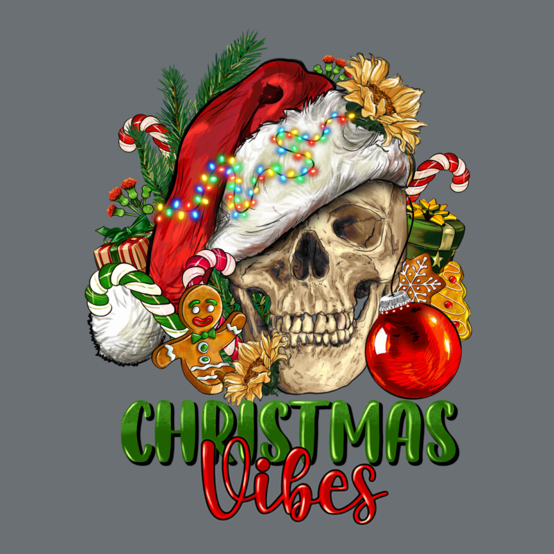 Christmas Vibes Human Skull Premium Hoodie by FaDigitalArtStudio | Teevron