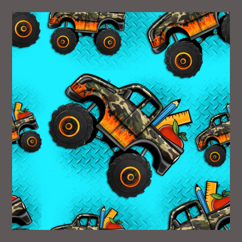 Monster Truck Pre Teen Seamless Pattern Premium Hoodie by HRA Design Shop | Teevron