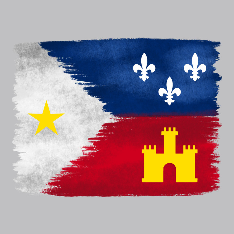 Louisiana Flag Background Long Sleeve Tee by BarkalooDesign | Teevron
