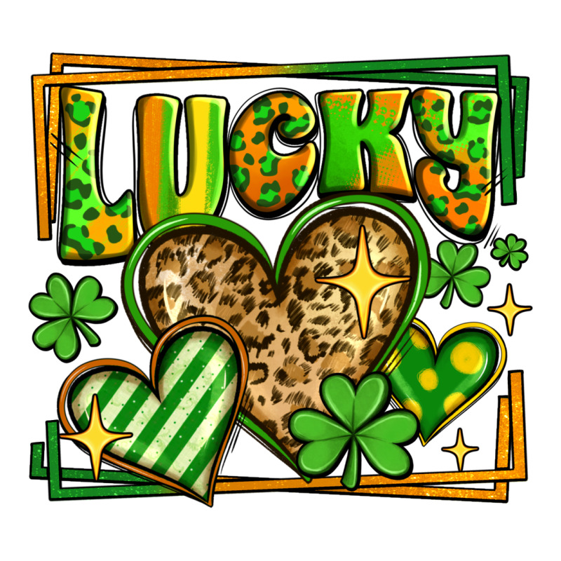 Lucky St Patricks Day Hearts Premium Tee by LillyAllenDesigns | Teevron