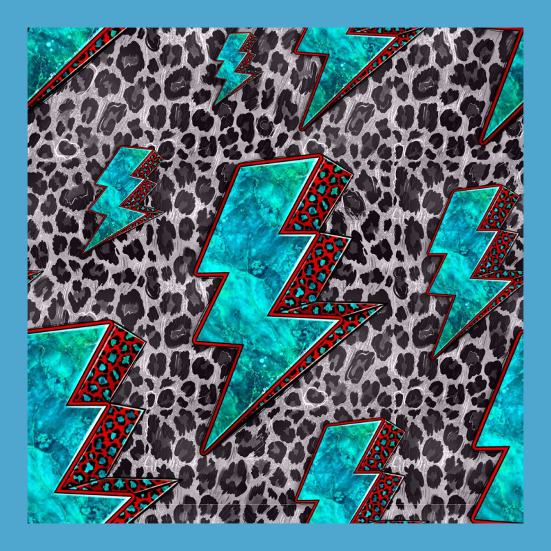 Turquoise Lightning Bolt Seamless Pattern Premium Hoodie by HRA Design Shop | Teevron