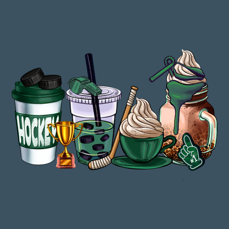 Hunter Green Hockey Coffee Cups Urban Hoodie by AdoDesignShop | Teevron