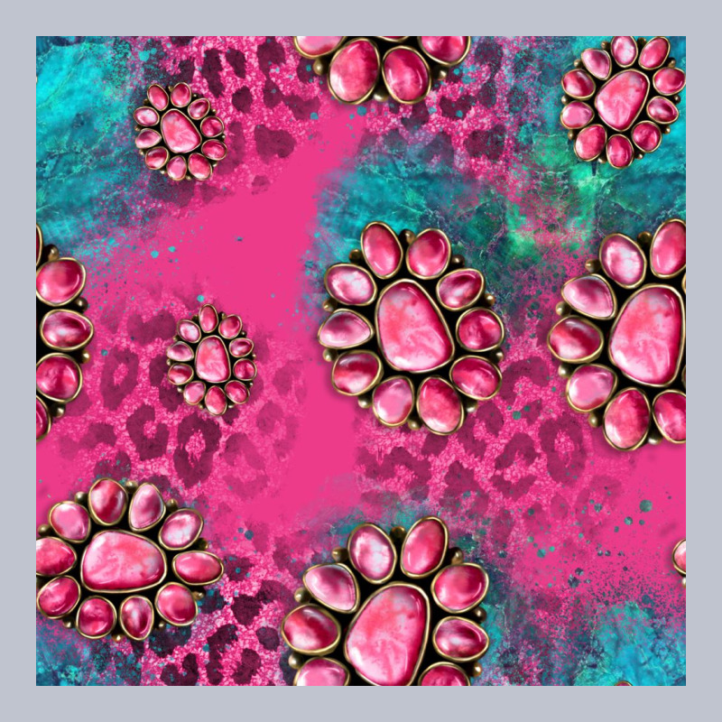 Pink Turquoise Gemstoes Seamless Pattern Premium Hoodie by HRA Design Shop | Teevron