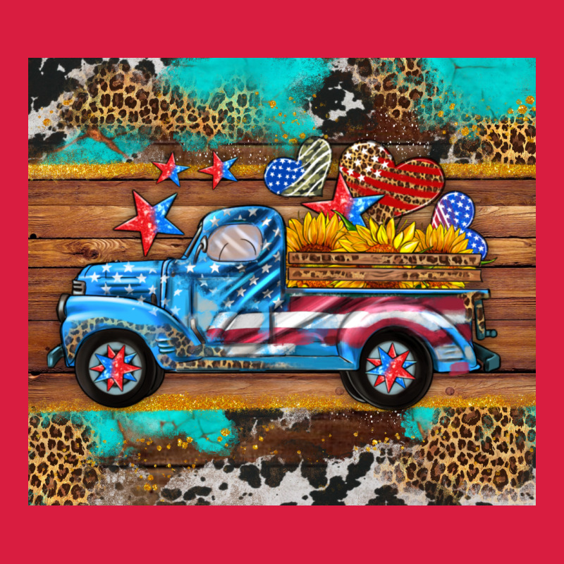 Western  American Truck Sunflowers  Mousepad Premium Hoodie by HRA Design Shop | Teevron