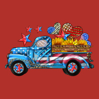 American Truck And Flag With Stars Premium Hoodie | Teevron