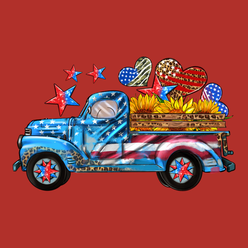 American Truck And Flag With Stars Premium Hoodie by HRA Design Shop | Teevron