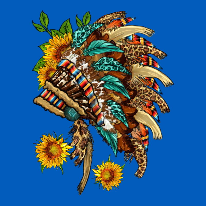 Indian Headdress With Pattern And Sunflowers Urban Hoodie by HRA Design Shop | Teevron