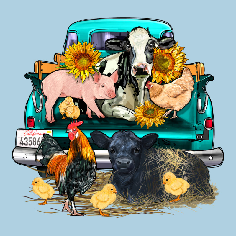 Farm Truck Farm Animals Premium Hoodie by FaDigitalArtStudio | Teevron