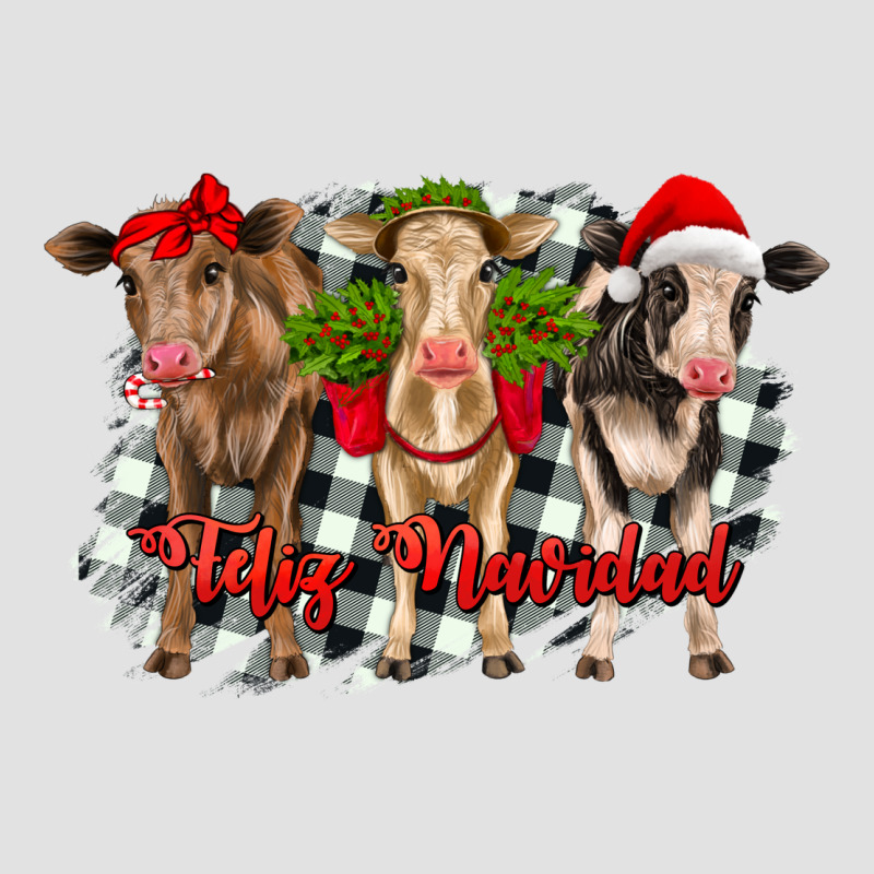 Feliz Navidad Heifers Front View Premium Hoodie by RanaPortraitStore | Teevron