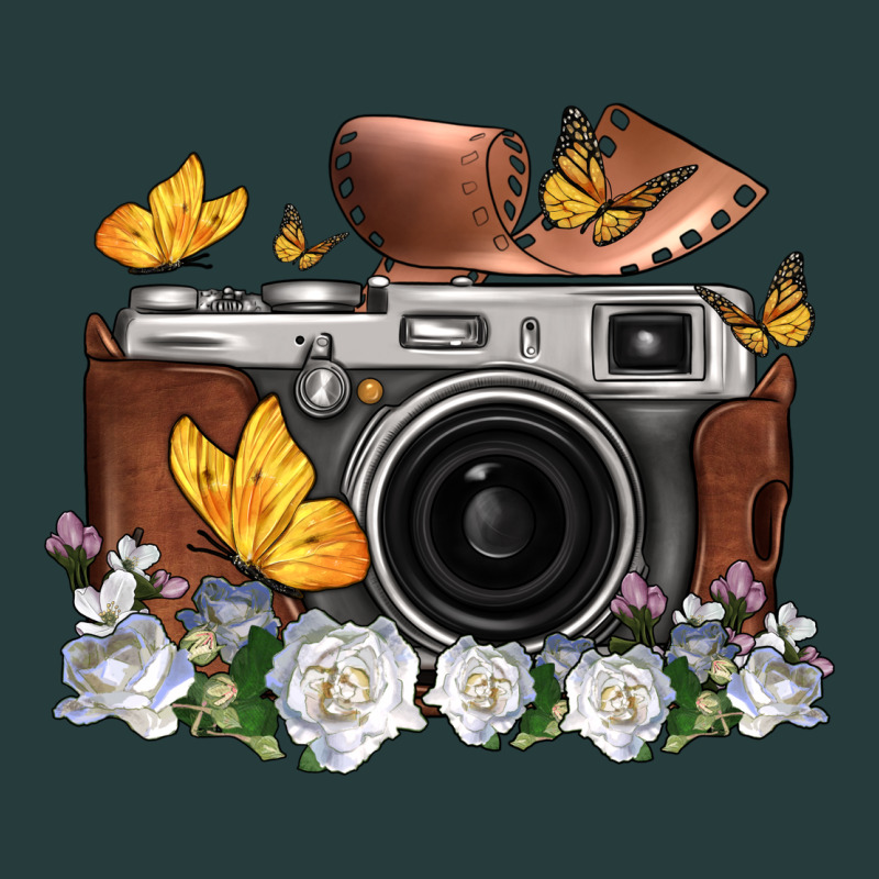 Floral Butterfly Film Roll Vintage Camera Premium Hoodie by FaDigitalArtStudio | Teevron