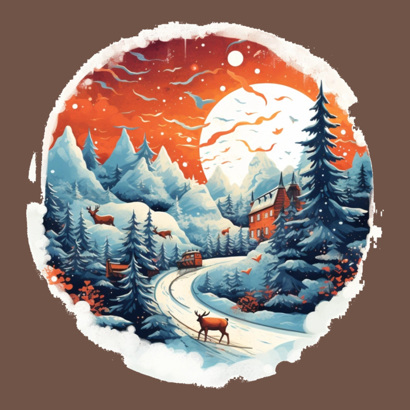Deer Snow House Design Premium Sweatshirt by Unal Design | Teevron