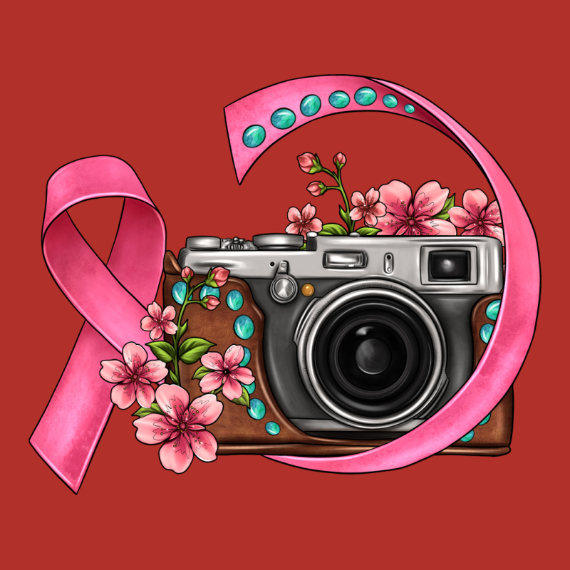 Floral Cancer Ribbon Vintage Camera Premium Hoodie by FaDigitalArtStudio | Teevron