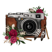 floral feather vintage camera | Teevron