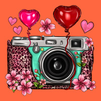 Floral Heart Pink Leopard Vintage Camera Premium Hoodie | Teevron