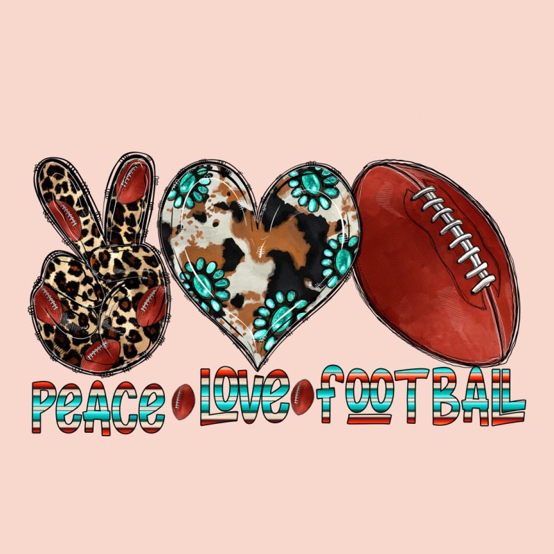 Peace Love Football Urban Hoodie by CowhideDigitalArt | Teevron