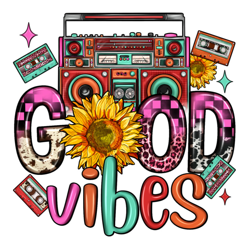 Good Vibes Cassette Boombox Premium Hoodie by FaDigitalArtStudio | Teevron