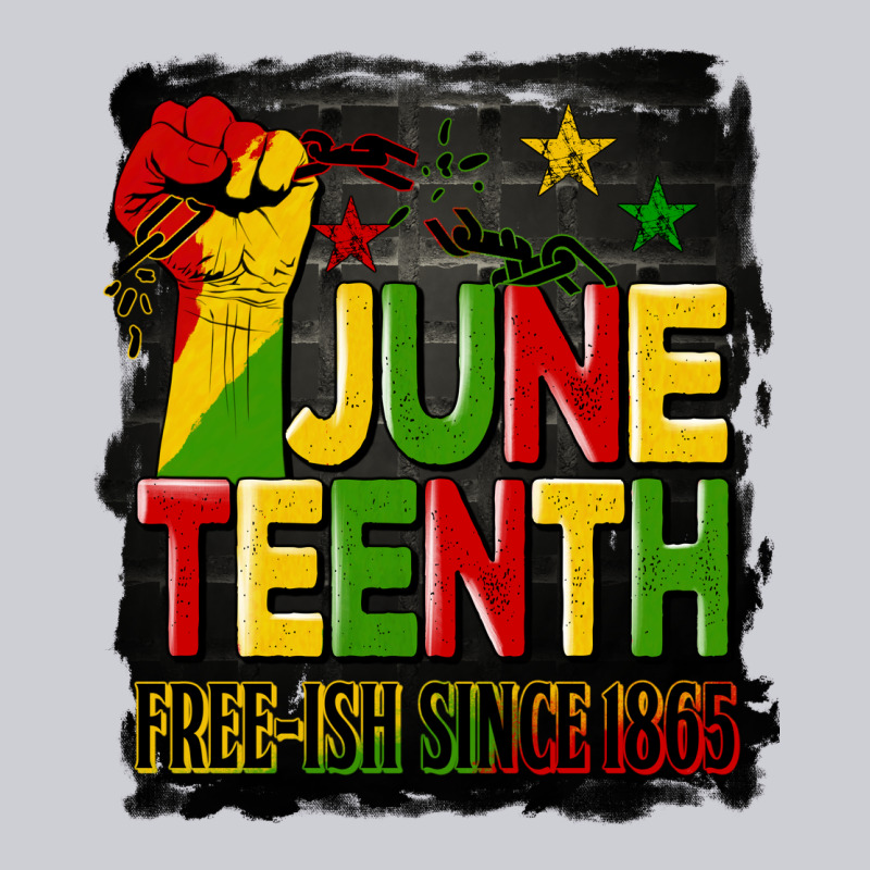 Juneteenth Fist Free Ish Since 1865 With Background Urban Hoodie by HRA Design Shop | Teevron