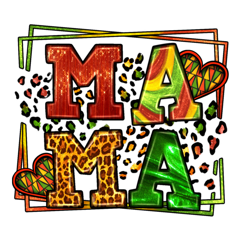 Juneteenth Leopard Frame Mama Mother's Day Premium Tee by LillyAllenDesigns | Teevron