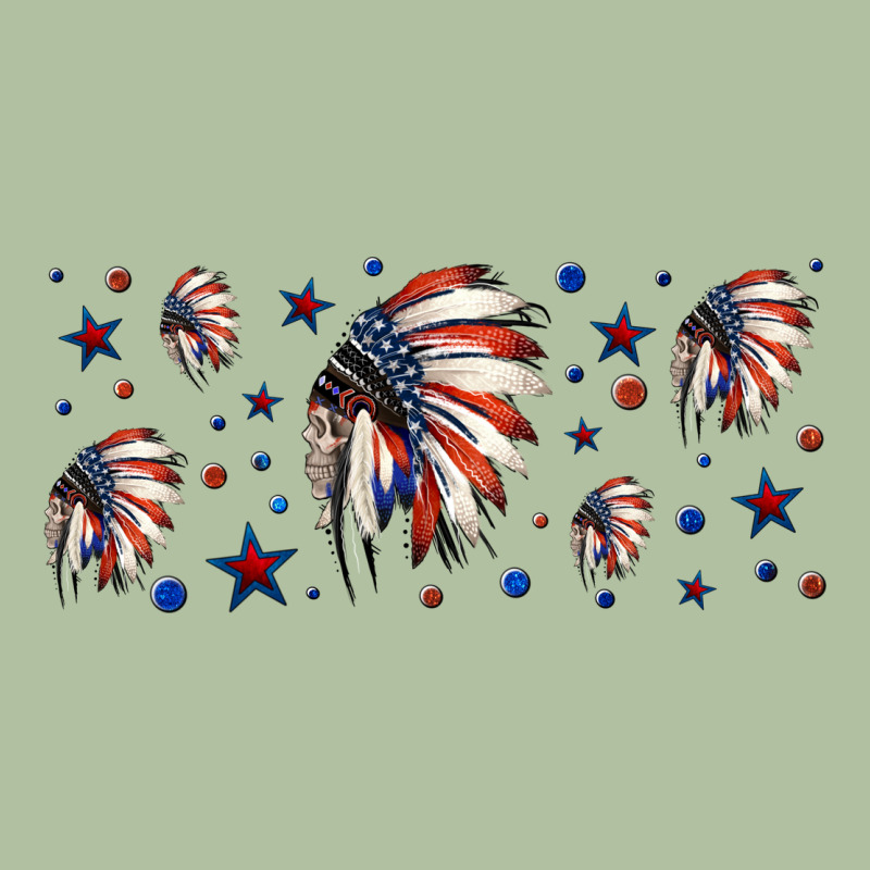 Patriotic Native American Headdress 16oz Libbey Cup Urban Hoodie by HRA Design Shop | Teevron