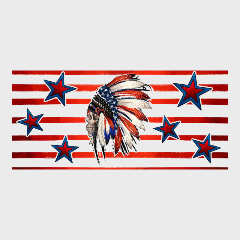 Patriotic Native American Headdress 16oz Libbey Cup Urban Hoodie by HRA Design Shop | Teevron