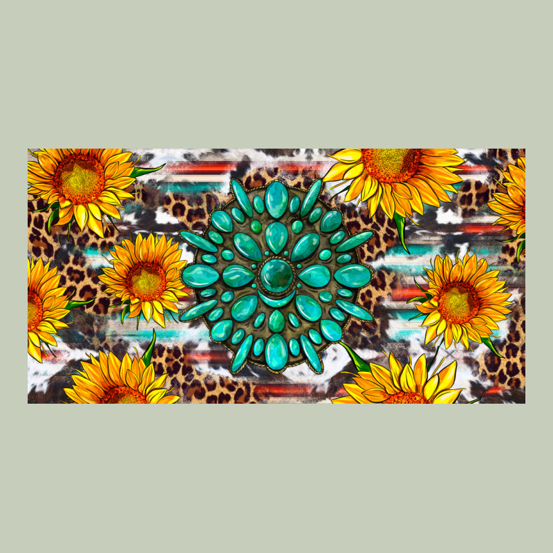 Gemtone And Sunflowers License Plate Ladies Tee by Artiststas | Teevron
