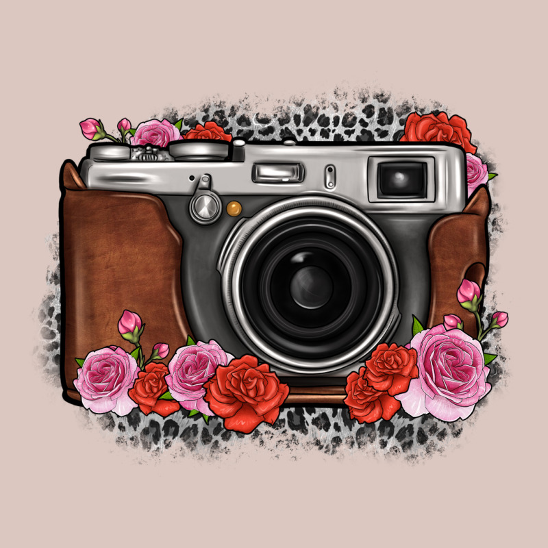 Rose Grey Leopard Vintage Camera Premium Hoodie by FaDigitalArtStudio | Teevron