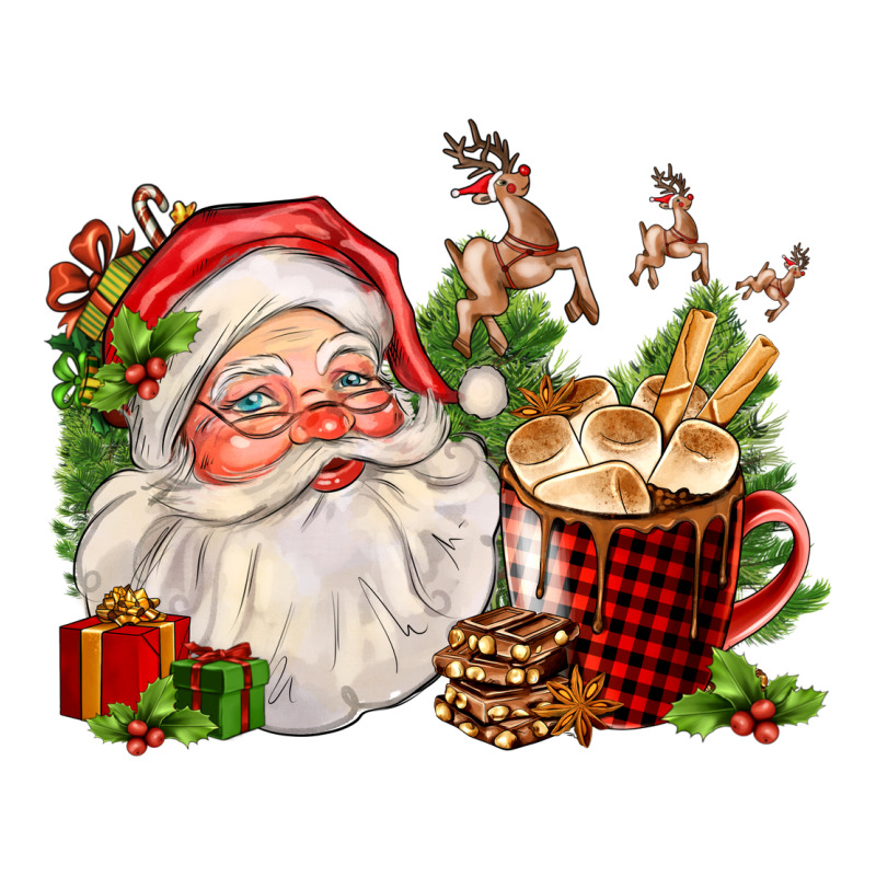 Santa And Hot Cocoa Cup Premium Hoodie by FaDigitalArtStudio | Teevron