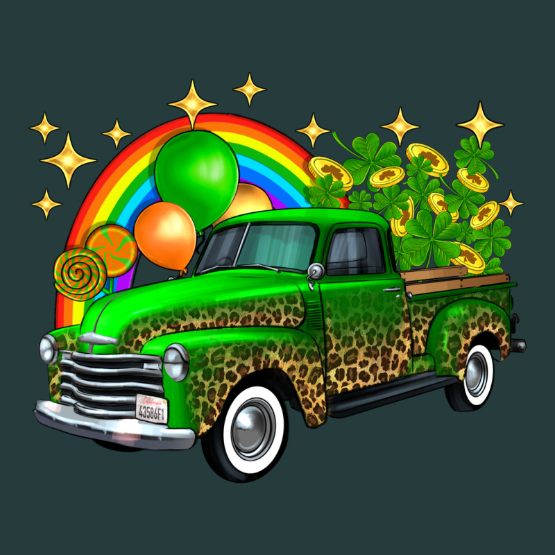 St Patricks Shamrock Gold Rainbow Balloon Candy Truck Premium Hoodie by FaDigitalArtStudio | Teevron