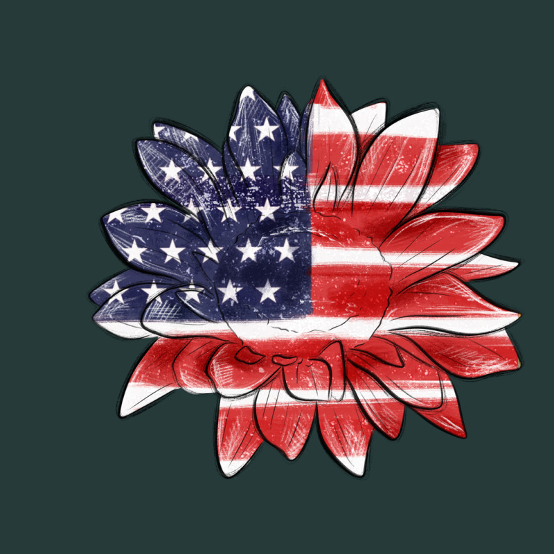 American Flag Sunflower Premium Sweatshirt by MaliasSmallBusiness | Teevron