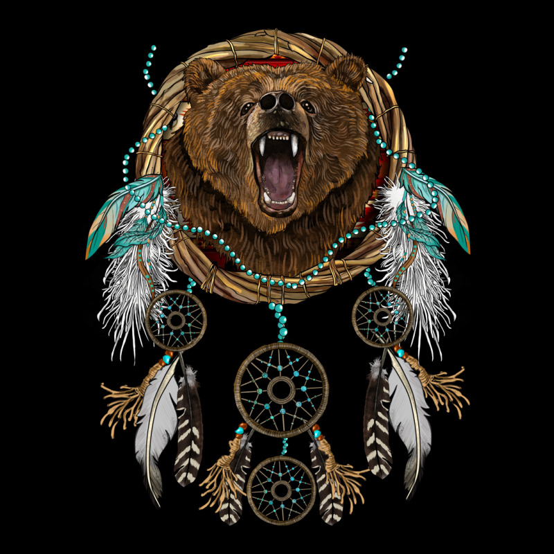 Bear  Native Dreamcatcher Long Sleeve Tee by BarkalooDesign | Teevron
