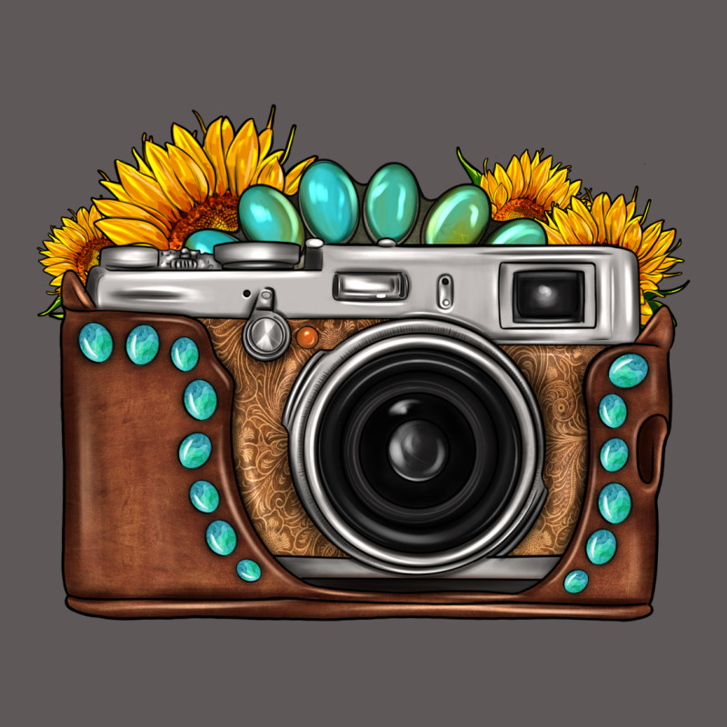 Sunflower Gemstone Vintage Camera Premium Hoodie by FaDigitalArtStudio | Teevron
