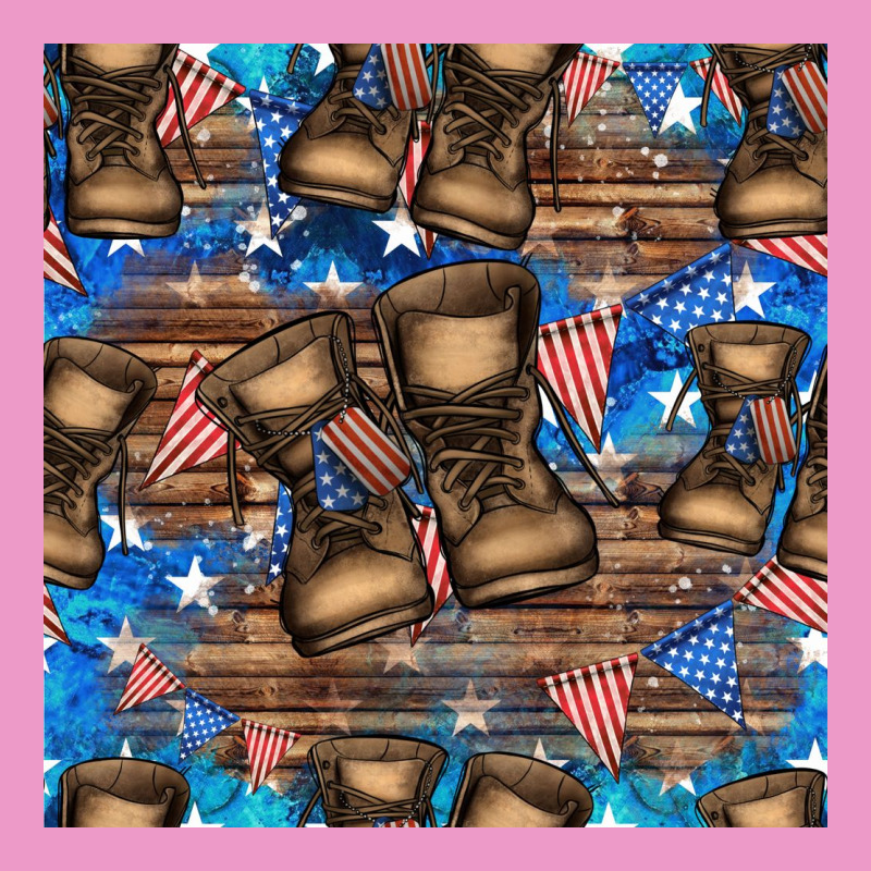 4th Of Juky Veteran Boots Seamless Pattern Urban Hoodie by HRA Design Shop | Teevron