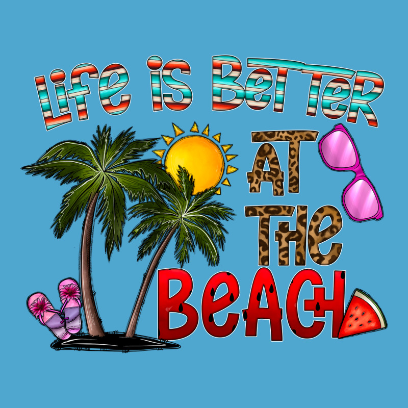 Life Is Better At The Beach Premium Hoodie by CowhideDigitalArt | Teevron