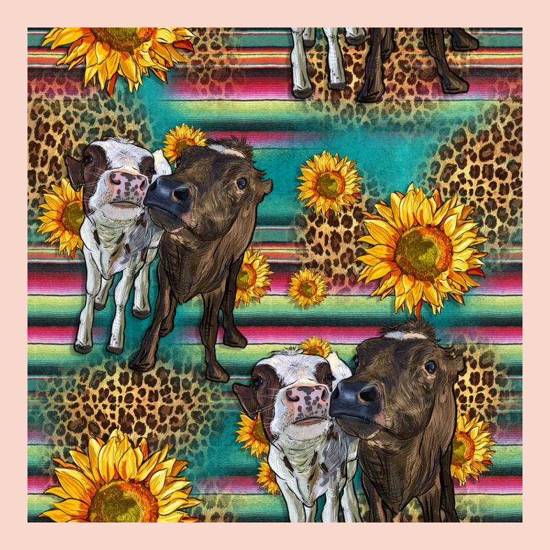 Two Cute Heifers Seamless Pattern Urban Hoodie by HRA Design Shop | Teevron