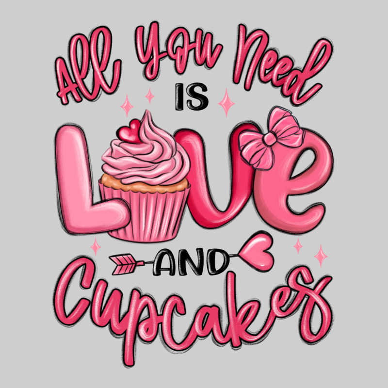 All You Need Is Love And Cupcakes Valentines Day Premium Sweatshirt by MaliasSmallBusiness | Teevron
