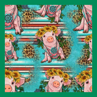 Turquoise Baby Pig Seamless Pattern Urban Hoodie | Teevron