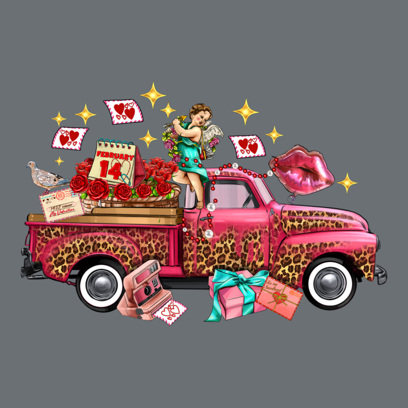 Valentine's Day Truck Photography Love Side View Premium Hoodie by FaDigitalArtStudio | Teevron