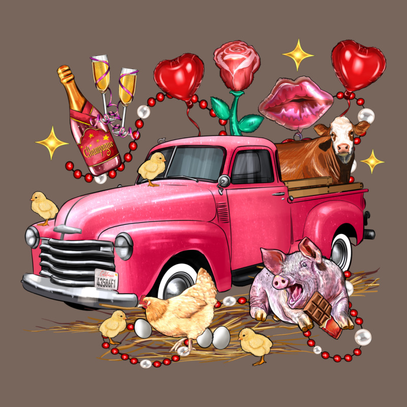 Valentine's Day Truck Farm Animals Premium Hoodie by FaDigitalArtStudio | Teevron