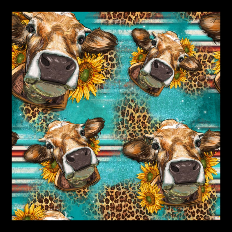 Western Sunflowers Cow Seamless Pattern Urban Hoodie by HRA Design Shop | Teevron