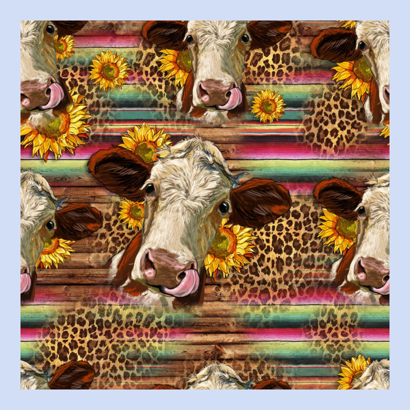 Western Hereford Cattle Seamless Pattern Urban Hoodie by HRA Design Shop | Teevron