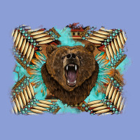 Bear Native American Background Long Sleeve Tee | Teevron